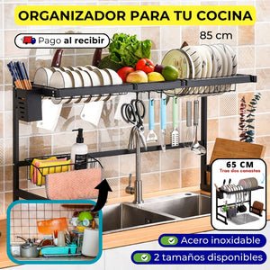 Soportes multifuncionales para cocina 🍽️🍎🥦 Escurre tus platos fácilmente - 65 o 85 CM