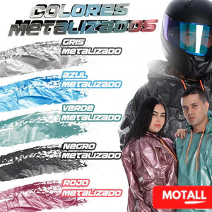 PIJAMA MOTO + REGALO 🎁 (IMPERMEABLE METALIZADO) 🏍️ Protégete de la lluvia ☔️🌧️